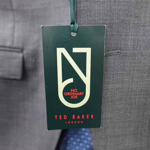 Ted Baker No Ordinary Joe London Gray Suit Jacket 36S & 30S Pants Set - Picture 6 of 16